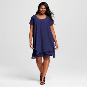 Notations/Target Plus Size Cap-Sleeve Shift Dress